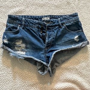 Roxy Ripped Up Shortie Shorts